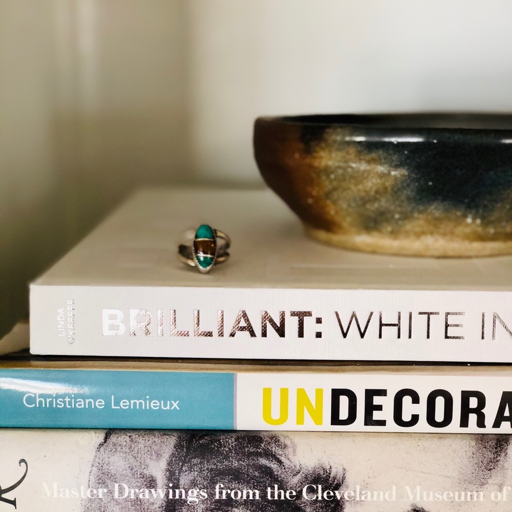 Turquoise & Amber Ring